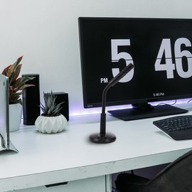 Milisten 1pc Adjustable Microphone with Base for Live Streaming Chat Mic for Gaming Lightweight Design for Easy Use for Voice Meetings and Singing