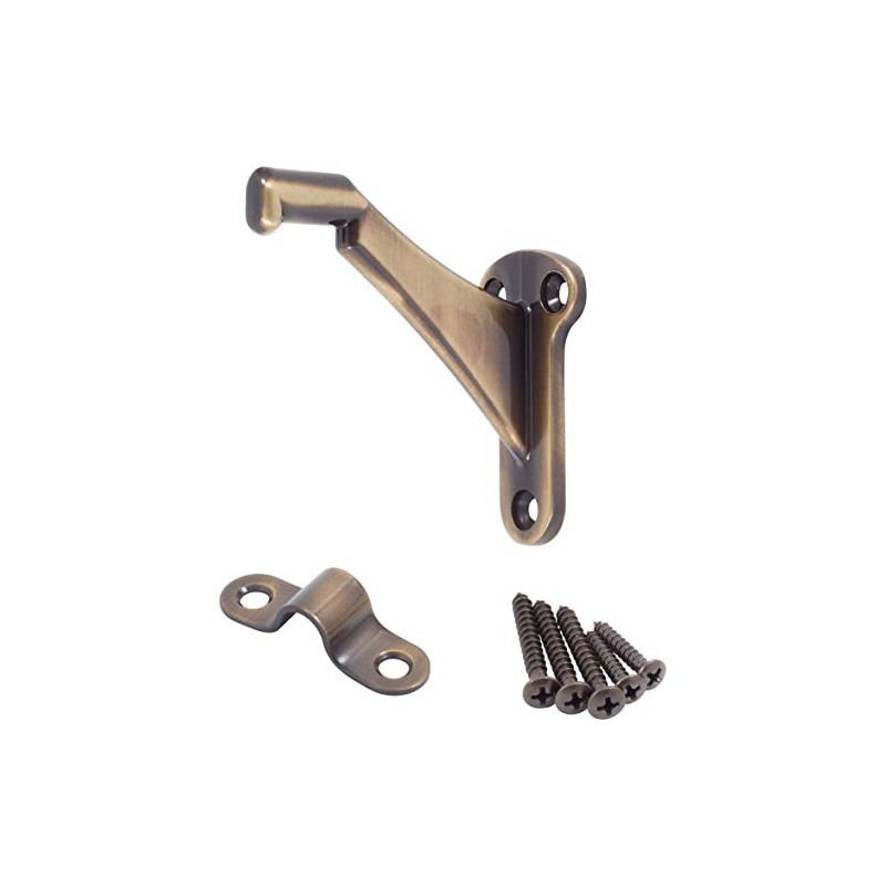 Stone Harbor Hardware Heavy-Duty Handrail Bracket, Antique Brass