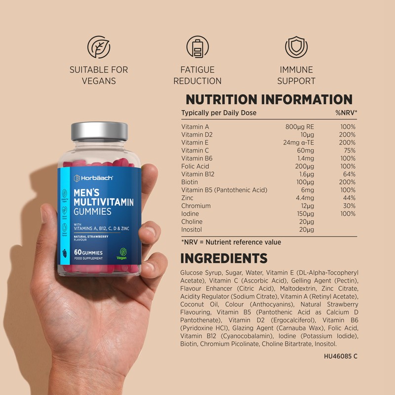 Multivitamin Gummies for Men | 14 Key Nutrients with Vitamin