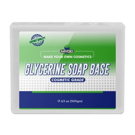 MYOC Glycerine Soap Base | Glycerine, Aloe Vera & Rose Extract | Melt & Pour Soap Base for DIY Making |Suitable for All Skin Types | 500g / 17.63 Oz