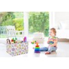 Sanjiaofeng Rectangular Kids Basket Flower Storage Bins,Girls Basket Organizer.Waterproof PE