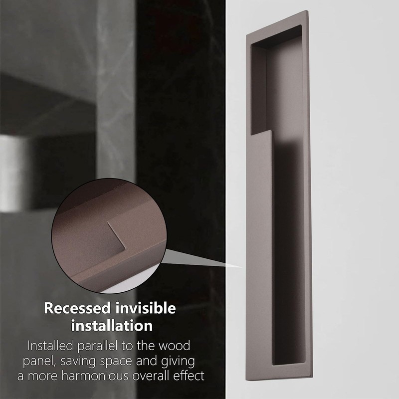 MOROBOR Zinc Alloy Flush Pull Handles, 2pcs Embedded Sliding Door