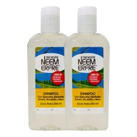 Paq 2 Shampoo Limpieza Profunda Romero Manzananilla Neem