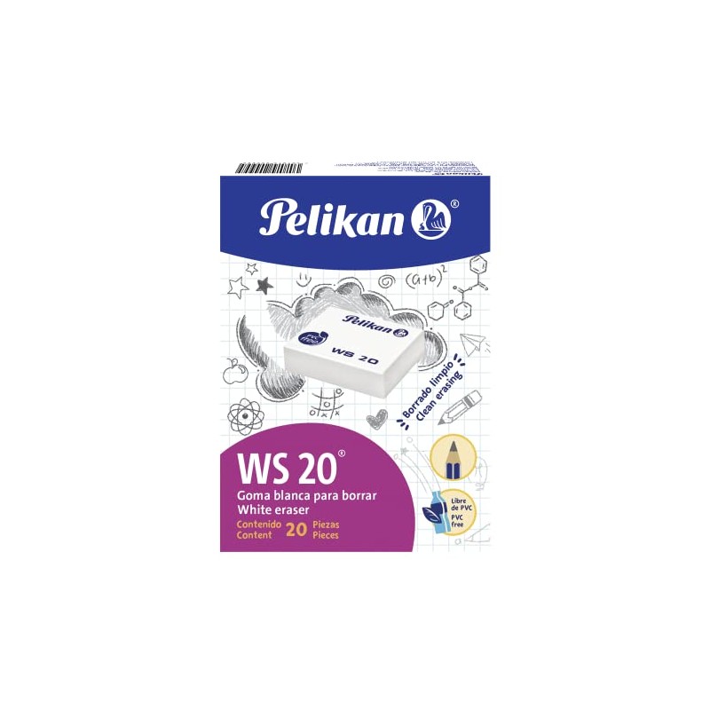 Pelikan Goma de Borrar WS 20 caja con 20 pzas