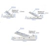 Leliafleury 2Pcs 360 Degree Rotatable Pivot Hinge 65 x 22mm