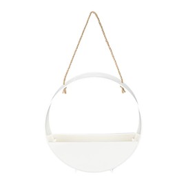 Ideen mit Herz Decorative vessel, hanging basket, plastic, blank for further decorating, white, diameter 19.1 cm, 6.4 cm deep