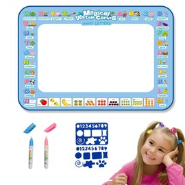 44 * 32cm Aqua Doodle Mat, Aqua Mat, Fruit & Alphabet Design, Water Doodle Mat, Doodle Mat, Water Drawing Mat for Kids and Creative Fun at Home, School or Outdoors