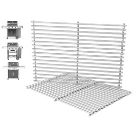 66802 Genesis II GS4 Grill Grates for Weber 3 Burner Genesis 2 GS4 Grill Parts Replacement Weber Genesis II/II LX 300 SER II E310 E315 Accessories 66095 Genesis 300 (2022 YRS) Stainless Steel 18.8''L