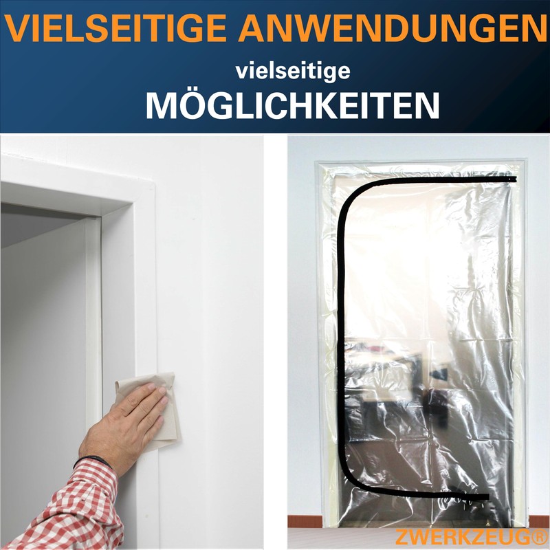 ZWERKZEUG® 2 x Dust Protection Doors with Zip 1, 20