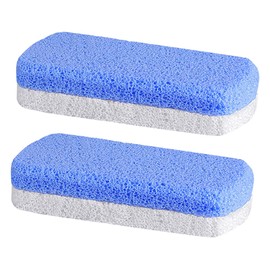 PACKOVE 2Pcs Foot Callus Removers Foot File Scrubber Pedicure Tools for Dead Skin Removal Comfortable Grip Blue White