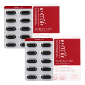 vesture Besture Hemoiron Plus Folic Acid 60 Capsules 2 x 4-month supply of iron, copper, vitamin B12 C, pregnant women, adolescents, women of childbearing age, men and women of all ages / 베스처 헤모철 플러스 엽산 60캡슐 2개 4개월분 철분 구리 비타민B12 C 임산부 청소년 가임기여성 남녀노소