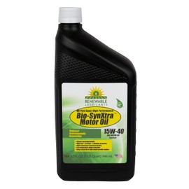 Renewable Lubricants Bio-SynXtra SAE 15W40 Heavy Duty Plus Super High Performance Motor Oil, 1 qt Bottle