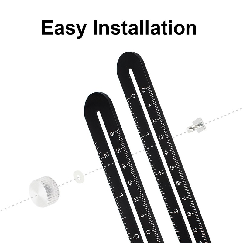 Benvo Upgraded Multi Angle Measuring Ruler Full Metal Template Tool