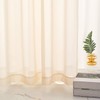 TOAVA DECO Beige Sheer Curtains 108 Inches Long 2 Panels