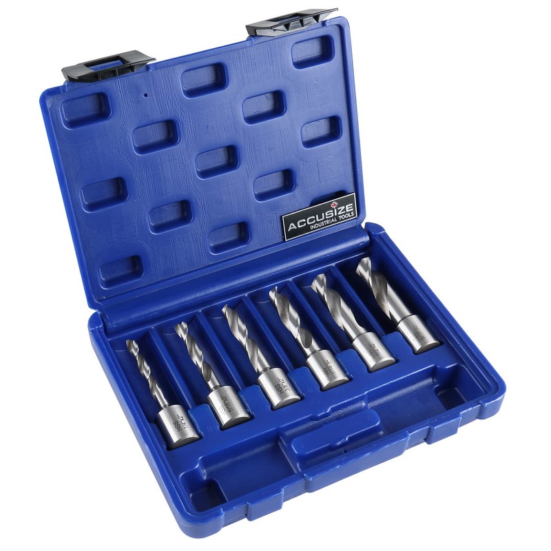 Accusize Industrial Tools 6pcs/Set H.S.S. Fully Ground Drill Sets with