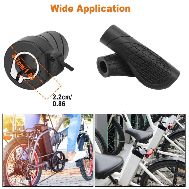 AaiLucky Half Twist Throttle for EBike, Electric Bike Throttle Grip,