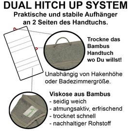 gigando Bamboo Luxury Towel (50 x 100 cm) Made of Bamboo Viscose and Cotton, Incomparably Soft and Gentle on the Skin, Highly Absorbent and Quick Drying, Pack of 1, Blue