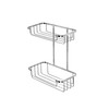Croydex QM390541 Stainless Steel Two Tier Cosmetic Basket Shower Caddy,