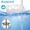 Skycarper 5 Tier Adjustable Corner Shower Caddy Organizer with Hooks,Rustproof