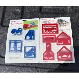 Hutzler NOS Lot of 2 Cookie Cutter Sets Gingerbread House & Delivery Truck 3D Hutzler