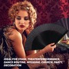 Pack of 2 Hand Fans, Foldable Fans, Black Chinese Fans,