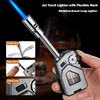 Jet Torch Lighter, Butane Refillable Lighter with Punch, Candle Long