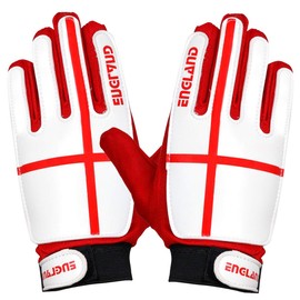 ARSUK Football Goalkeeper Gloves For Boys Kids children, Soccer Goalie Training Gloves with Super Grip Latex Palms, L:20cm W:10cm Size: 6