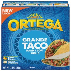 Ortega Taco Shells, Grande Hard & Soft, 16 ct