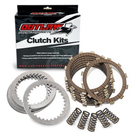 Outlaw Racing ORC216 Complete ATV Clutch Repair Rebuild Kit - Includes Springs Steel & Fiber Plates - Compatible with Arctic Cat 500 4X4 2003-2009 BEARCAT 454 2X4 1997-1998