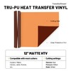 TransOurDream Matte Brown HTV Heat Transfer Vinyl Roll for All