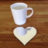 Heart Shaped Coaster Set - Mirrored - Set of 4