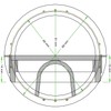 Gedotec Modern cable passage desk cable guide style round metal