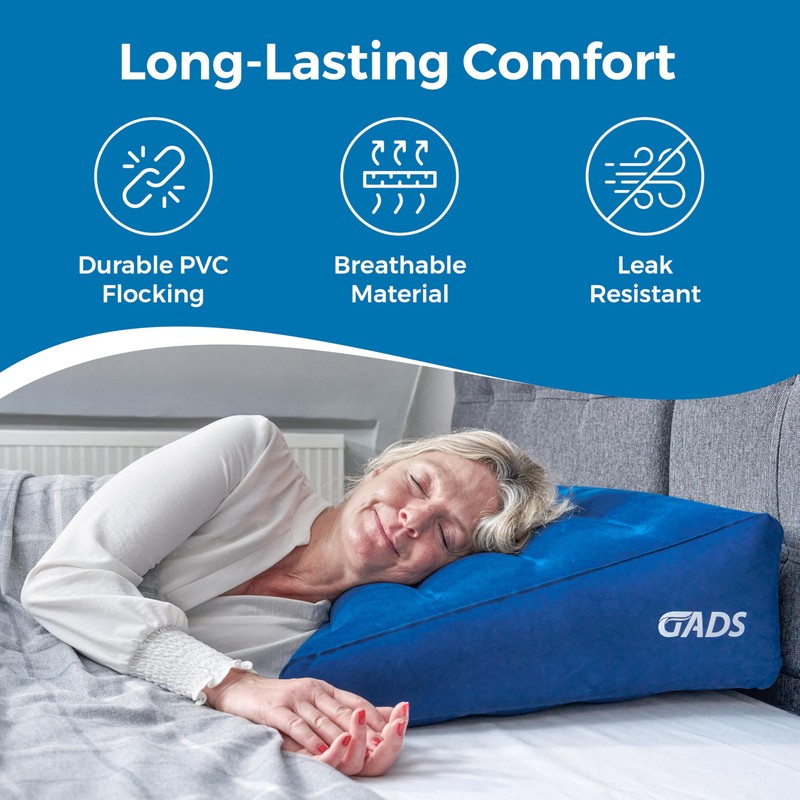 Gads Inflatable Wedge Pillow for Sleep and Comfort – Portable