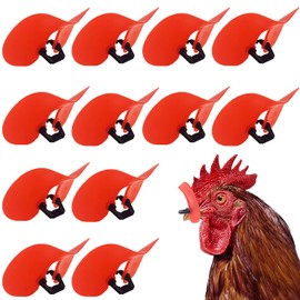 12Pcs Extra Large Chicken Eye Glasses(Soft Lens) Anti-Pecking Glasses No Pin Bolt Chicken Glasses Poultry Peepers,Reusable Tool to Protection Backyard Farm