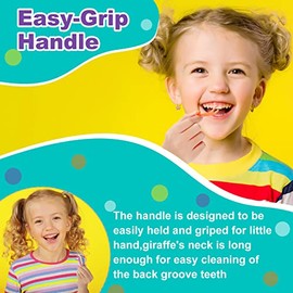 Lakeyface 300 Unidades de Hilo Dental para Niños, Lindas Selecciones de Hilo Dental con Forma de Jirafa, Sin Fluoruro y Sin Bpa, Sin Sabor