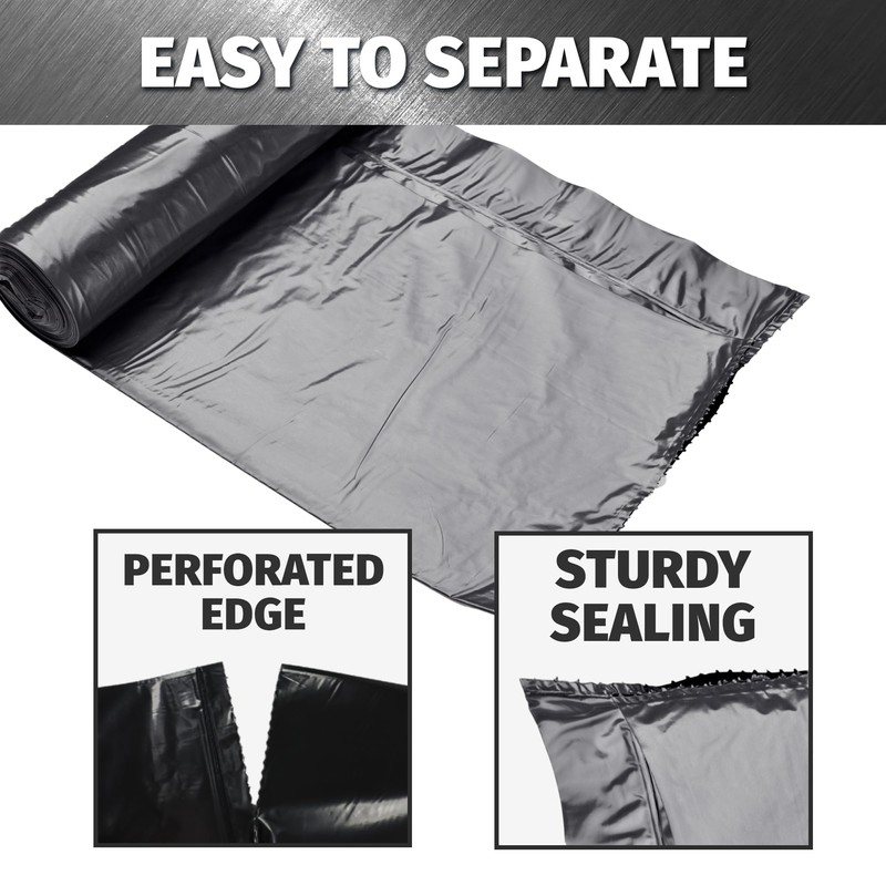 Bagtron 33 Gallon Trash Bags, 30 Micron Heavy Duty Pure