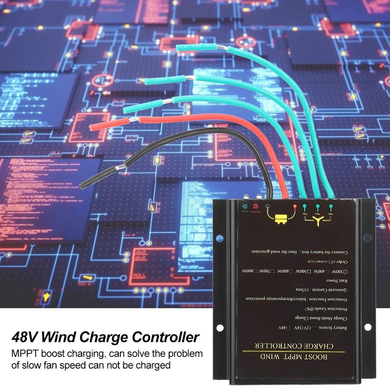 Wind Generator Controller, Wind Turbine Generator 48 V Waterproof Wind