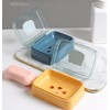 Transparent Plastic Soap Case Holder Portable Clear Soap Container Box
