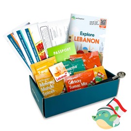 eat2explore Cooking Kits for Kids - Interactive & Educational Real Kids Cooking Kit with 3 Recipe Cards, Key Ingredients & Cooking Tools - Ideal Idea for Kids who Love to Cook (Lebanon Edition)