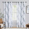 FMFUNCTEX Linen Semi Sheer Curtains for Bedroom, Blue White Curtains