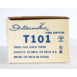 Intermatic Control Time Switch 24 Hrs 40 Amp 125V Single Pole Single Throw T101