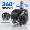 5-Pack 2-Inch Office Chair Caster Wheels, M10/M11 x 22 mm