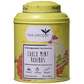 Tea People Choco Mint Rooibos, 20 Tea Pyramids in Tin Caddy