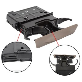 Xeggex Dash Cup Holder Parchment Tan for Excursion 00-04 for F250 SuperDuty 99-04 for F350 SuperDuty 99-04 for F450 SuperDuty 99-04 for F550 SuperDuty 99-04 per Duty Plastic Front WXG1279