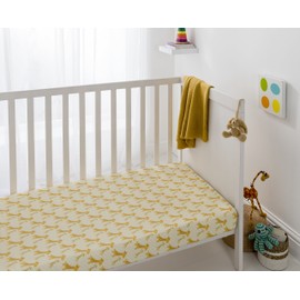 Cuddles & Cribs 1 Pack GOTS Certified Organic Cotton Fitted Crib Sheet - Giraffe