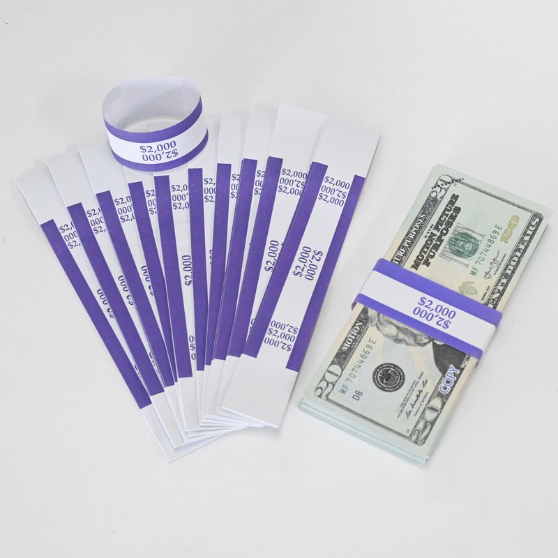 Currency Straps – Bill Wrappers, Money Bands to Organize Bills,