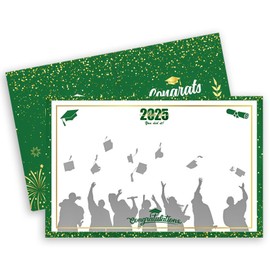 Estivaux 2025 Graduation Guest Book Congrats Grad Alternative Signature Board Gold Green Class of 2025 Signature Certificate Farewell Cards Signing Book Gifts for Graduation Party Decorations