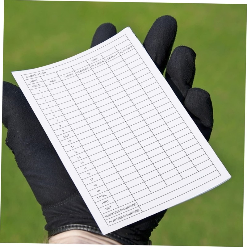 Kisangel 12pcs Competition Scorecards Golf Scorecard Record Cards Score for