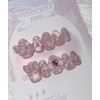 Rose Quartz Magnet Handmade Nail Tips - Long Ballerina /