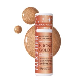 Senso Naturale Nourishing Solid Contouring Face Illuminator, Contour Pen with Shea Butter, Murumuru, Cocoa and Precious Vegetable Oils, 100% Natural and Vegan (Bronze Gold (Bronze))